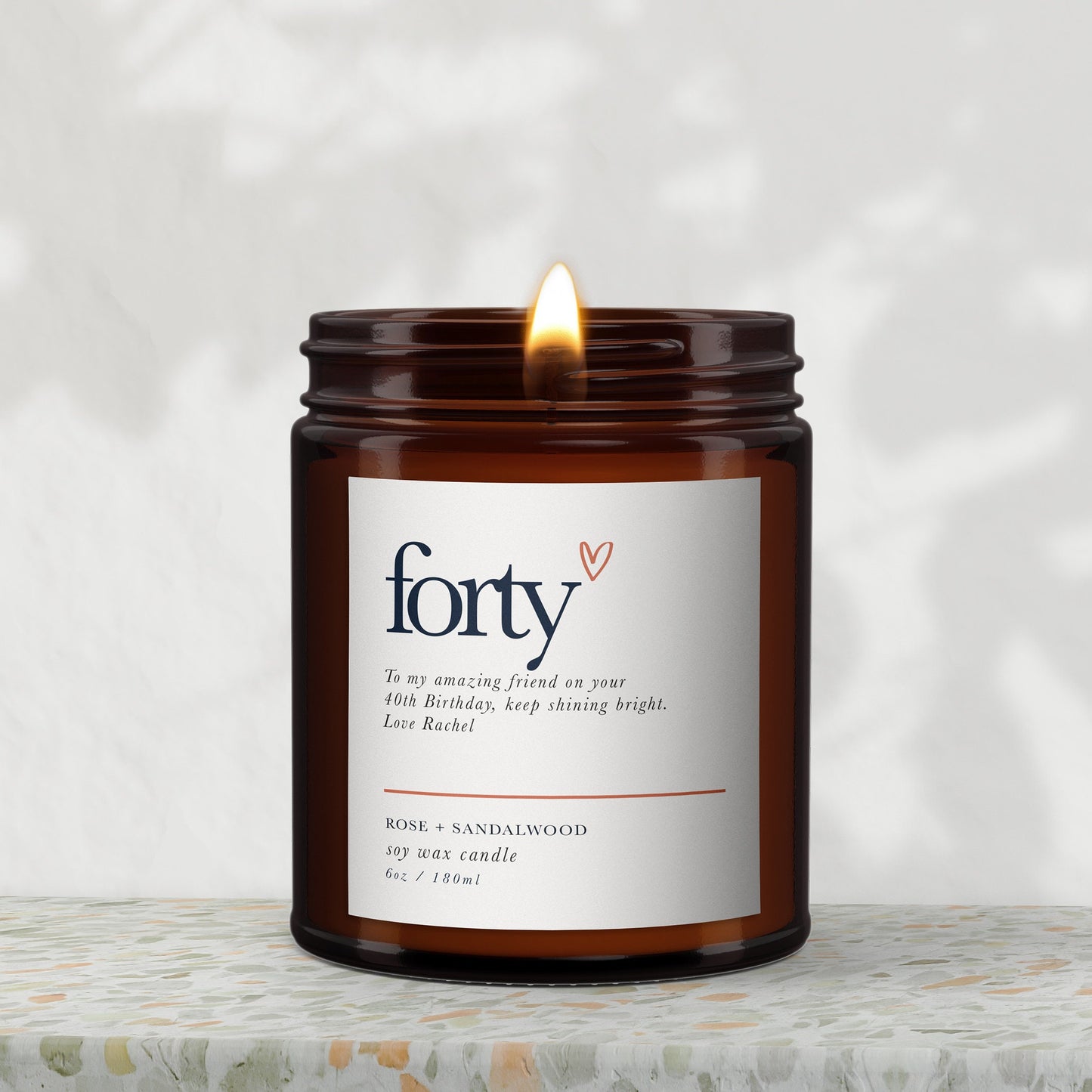 40th Birthday Gift, Aromatherapy Candle, Essential oils, Soy wax, Birthday Gift for Friend, Birthday Gift for Her, Natural, Wellbeing Gift