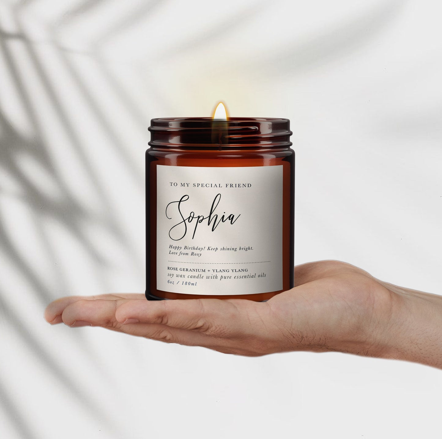 Personalised Aromatherapy Candle Birthday Gift for Her, Wellbeing Gift, Birthday Gift for Friend, Pure Essential Oils, Soy Wax Candle