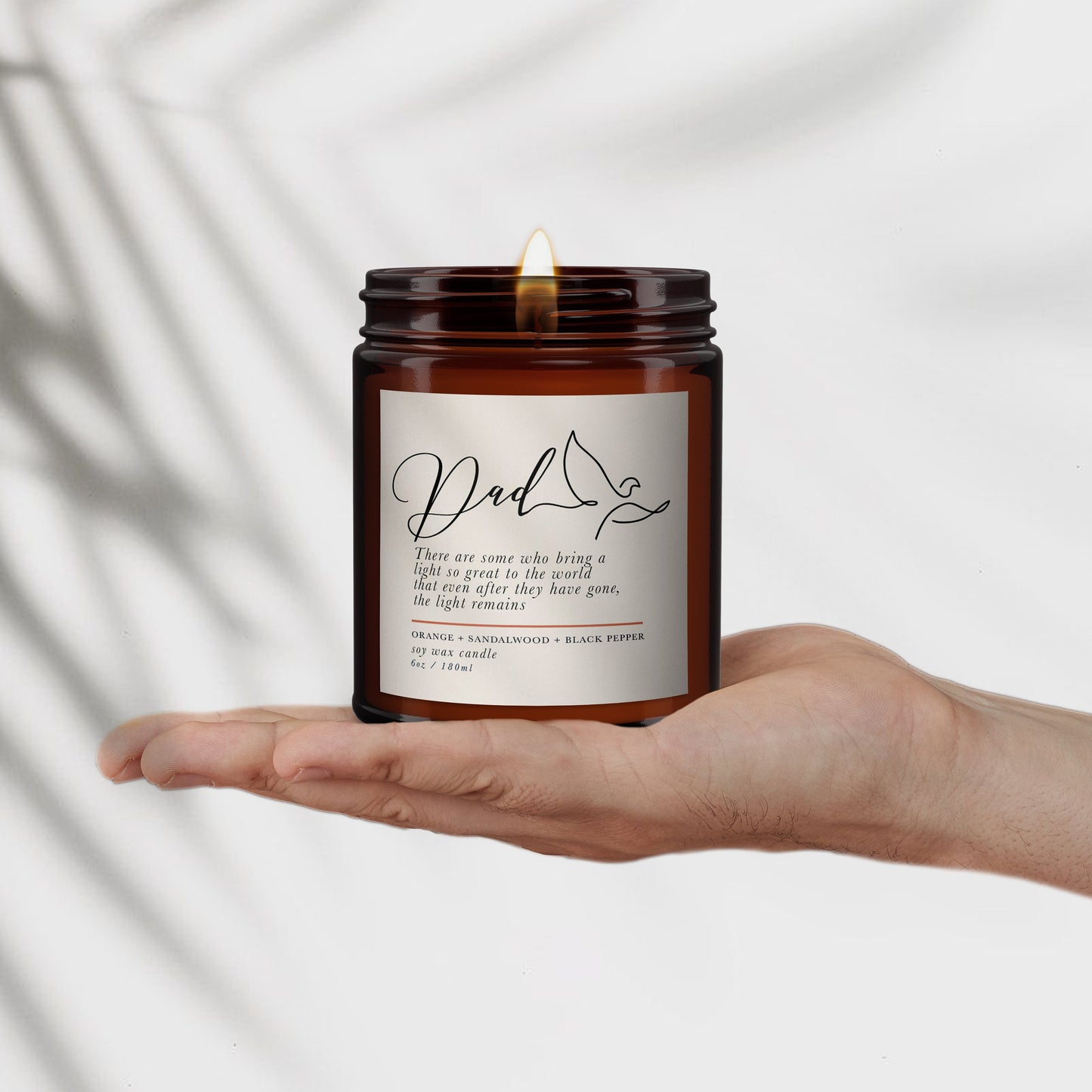 Dad Remembrance Candle, Sympathy, Bereavement, Condolences, Pure essential oil soy wax candle, Message candle, In memory of dad