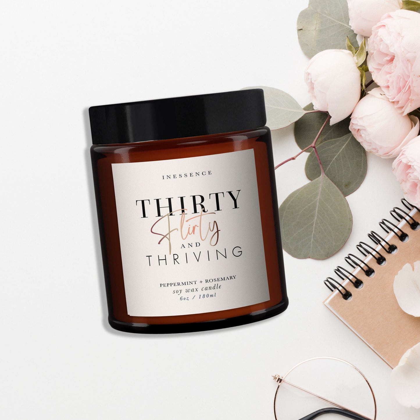 30th BirthdayAromatherapy Candle, Pure essential oils, Soy wax, All Natural, Keepsake Gift, Birthday Gift for Her, Gift for Friend