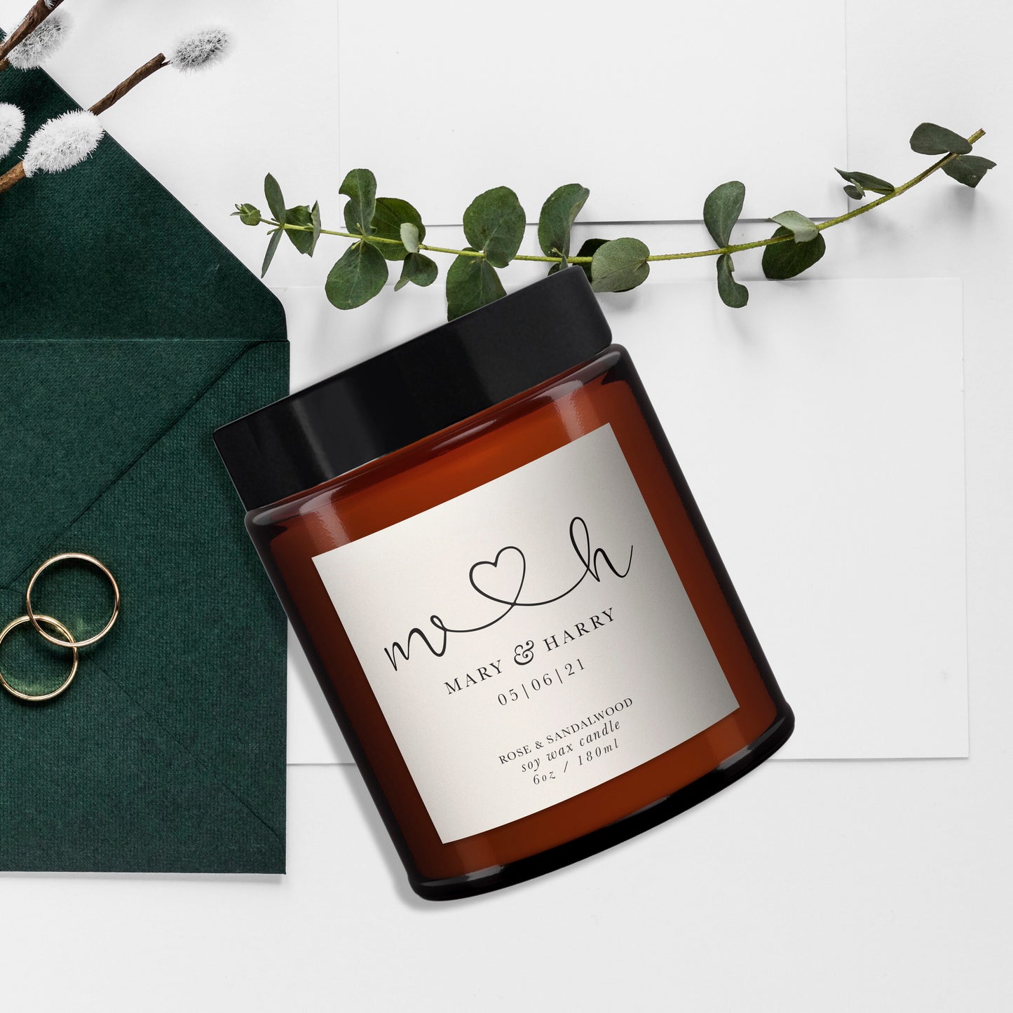 Personalised Wedding Favour, Wedding favours, Custom Favours, All Natural Pure Essential Oil, scented candles, Table settings, Wedding gifts