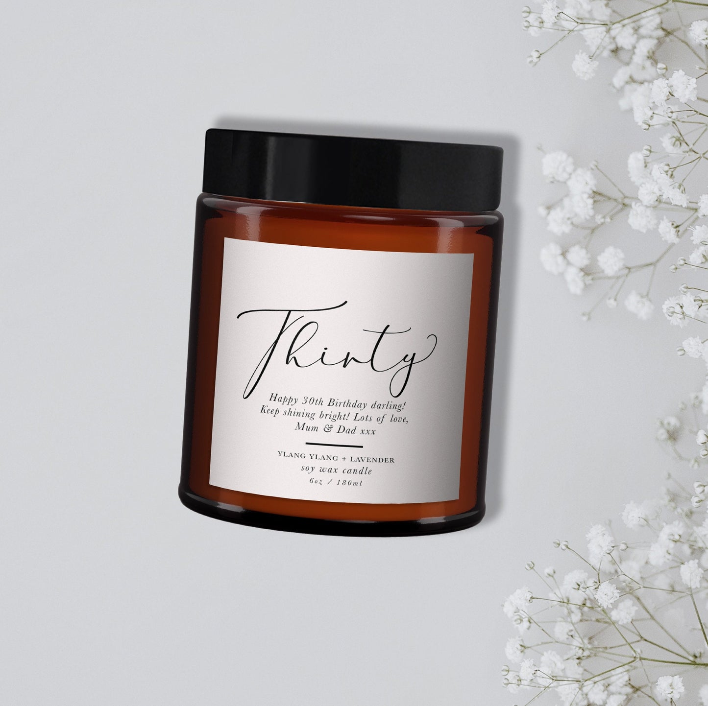 30th Birthday Gift, Aromatherapy Candle, Essential oils, Soy wax, Birthday Gift for Friend, Birthday Gift for Her, Natural, Wellbeing Gift