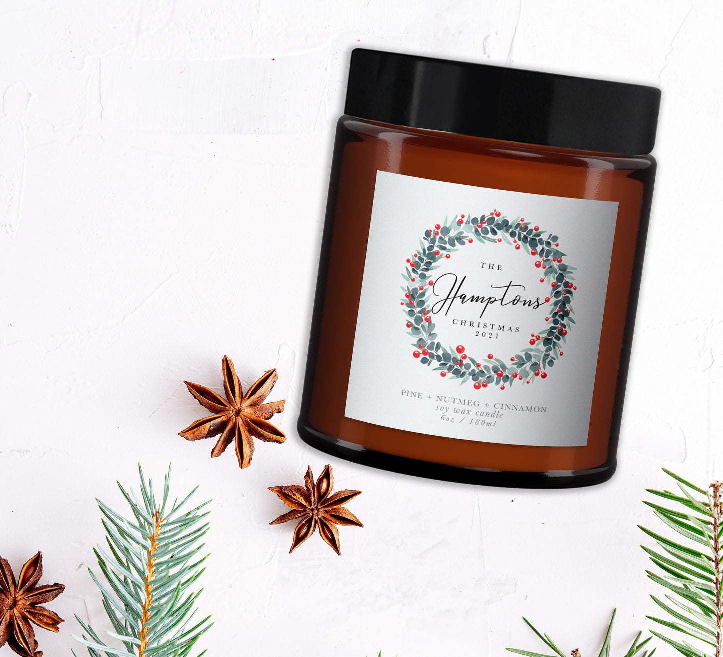 Personalised Family Name Christmas Candle, Aromatherapy Candle,Christmas Present for Family,Christmas candle gift