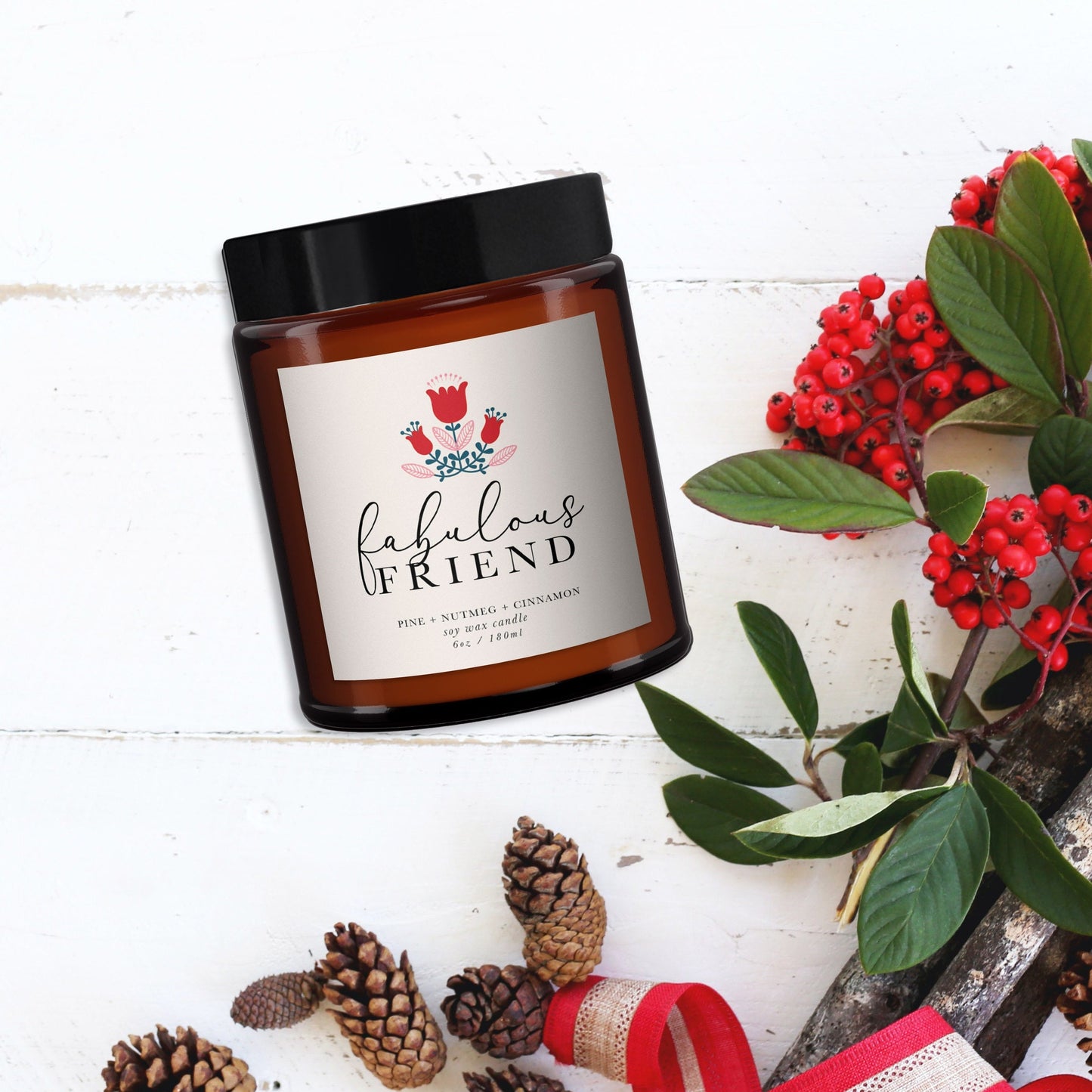 Fabulous Friend Christmas Candle Gift, Aromatherapy Candle, Christmas Present for friend, Christmas candle gift