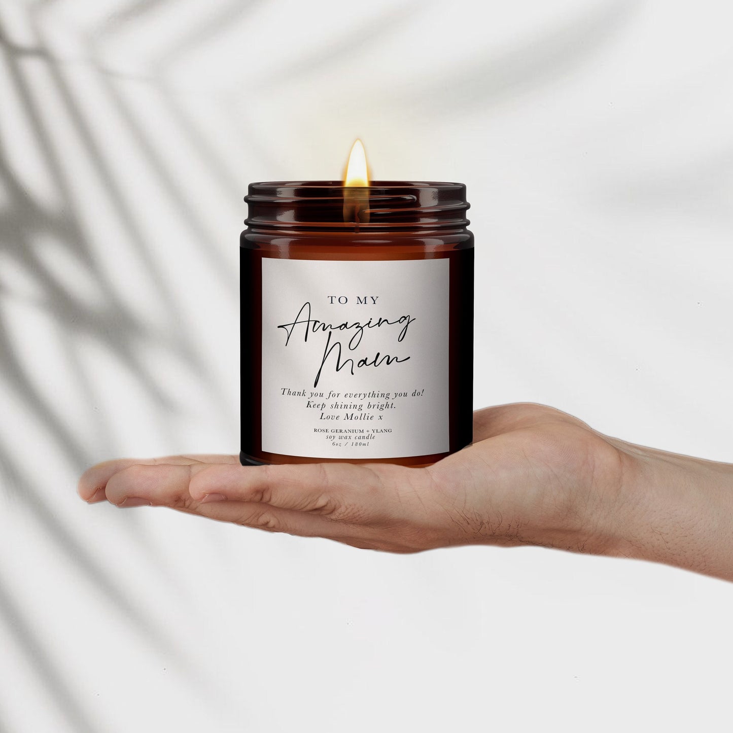 Amazing Mam Personalised Aromatherapy Candle Gift,Gift for Mam, Mother's Day present, Mam Birthday Gift,Pure essential oil soy wax candle