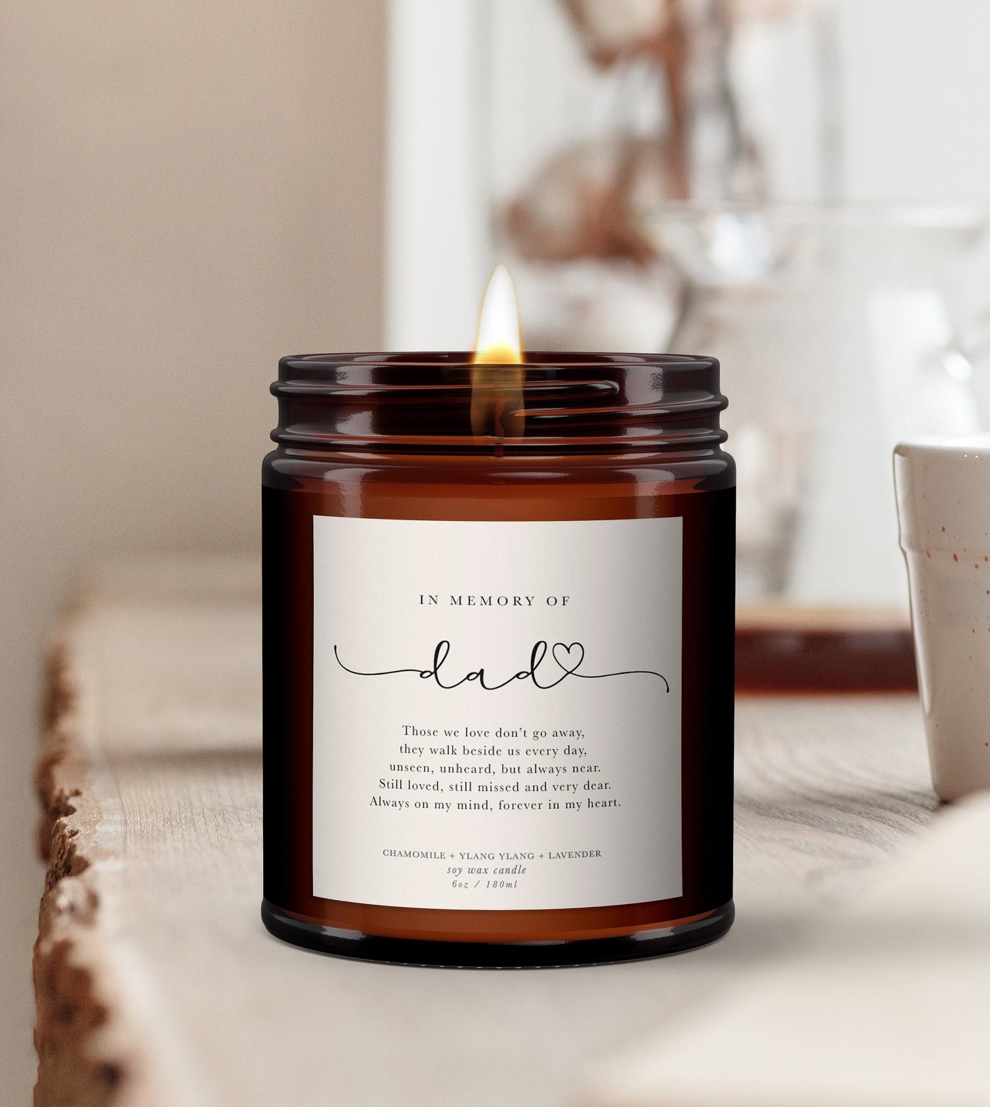 In memory of Dad Candle, Remembrance candle, Sympathy, Bereavement, Condolences, Pure essential oil soy wax candle, Fathers Day, Christmas