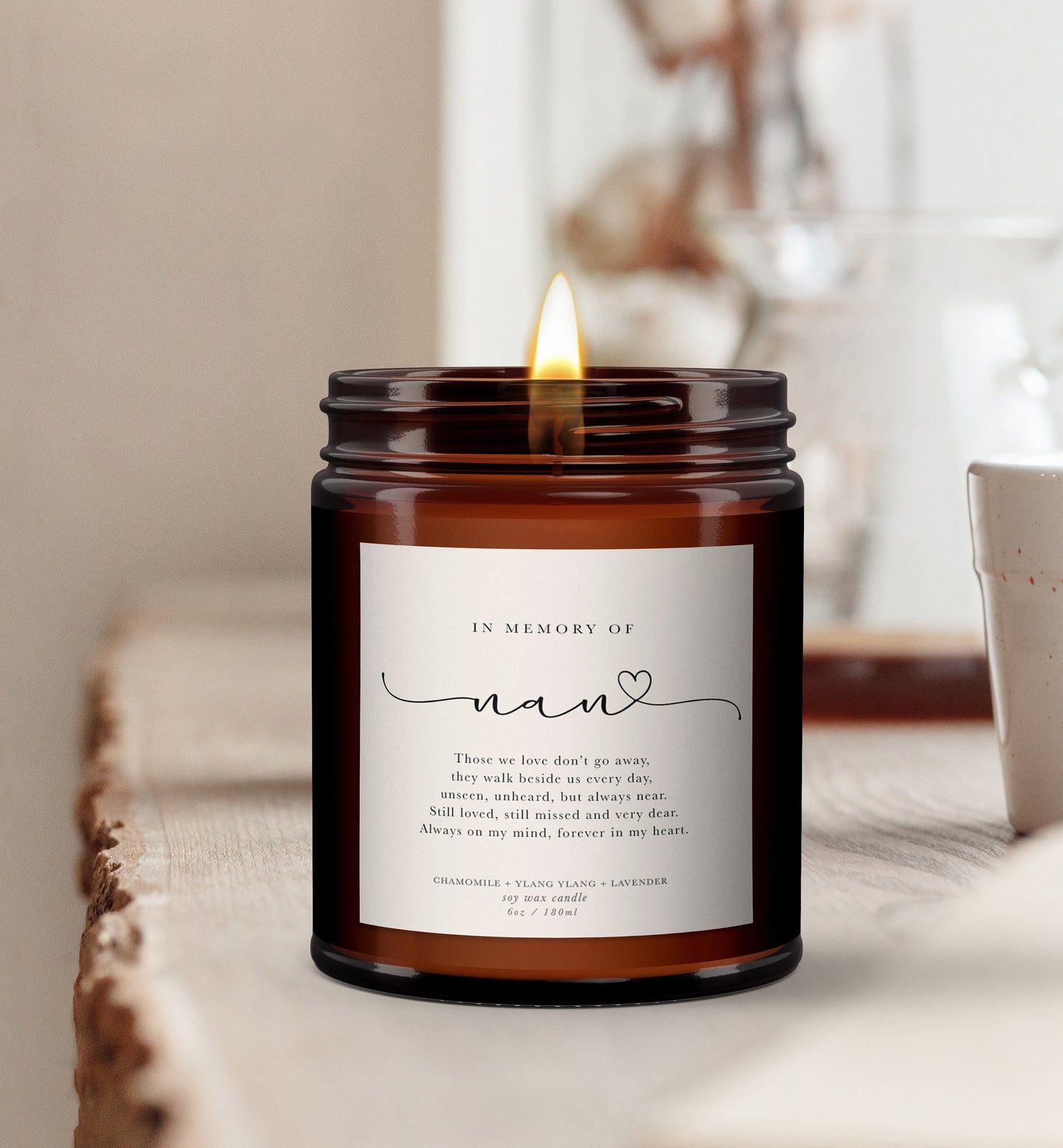 In memory of Nan Candle, Nanna, Granny, Gran, Memorial candle, Remembrance candle,Bereavement,Pure essential oil soy wax candle