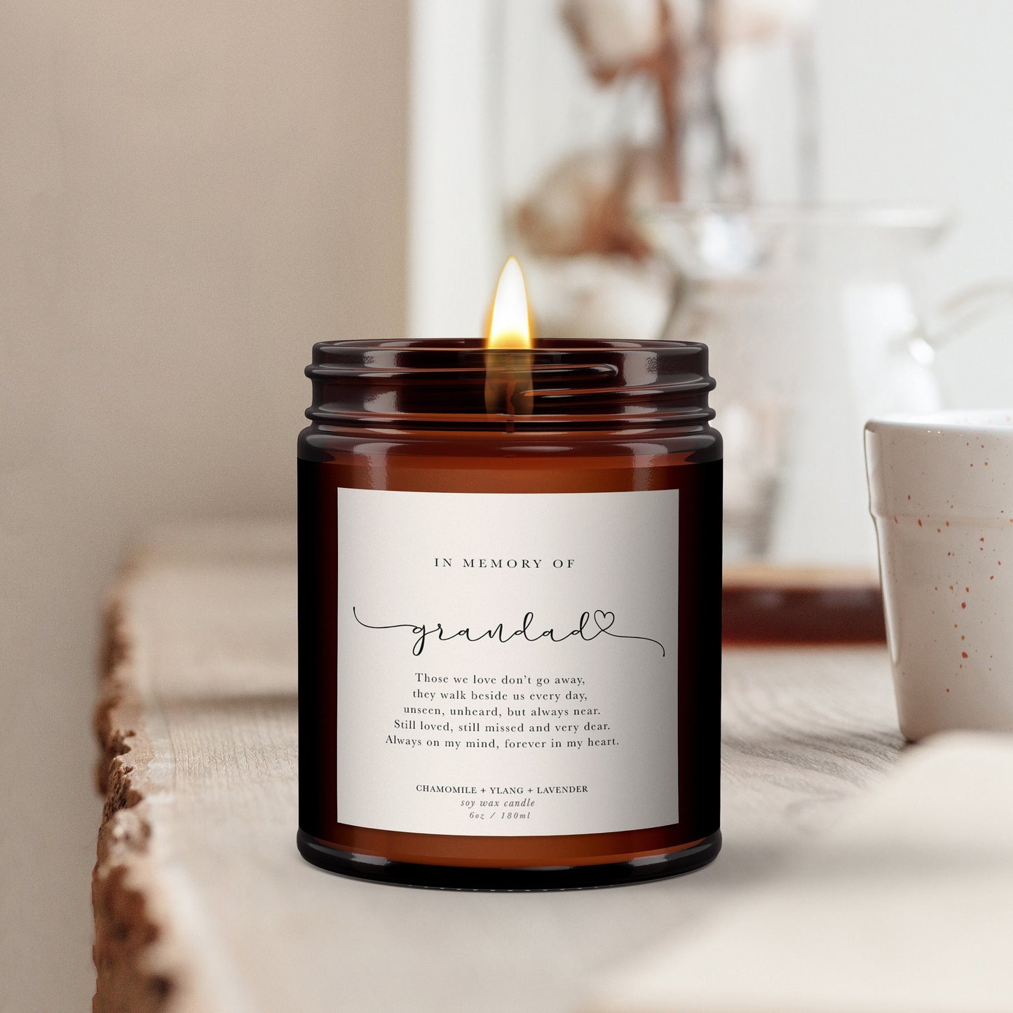 In memory of Grandad Candle, Memorial candle, Remembrance candle,Bereavement,Pure essential oil soy wax candle