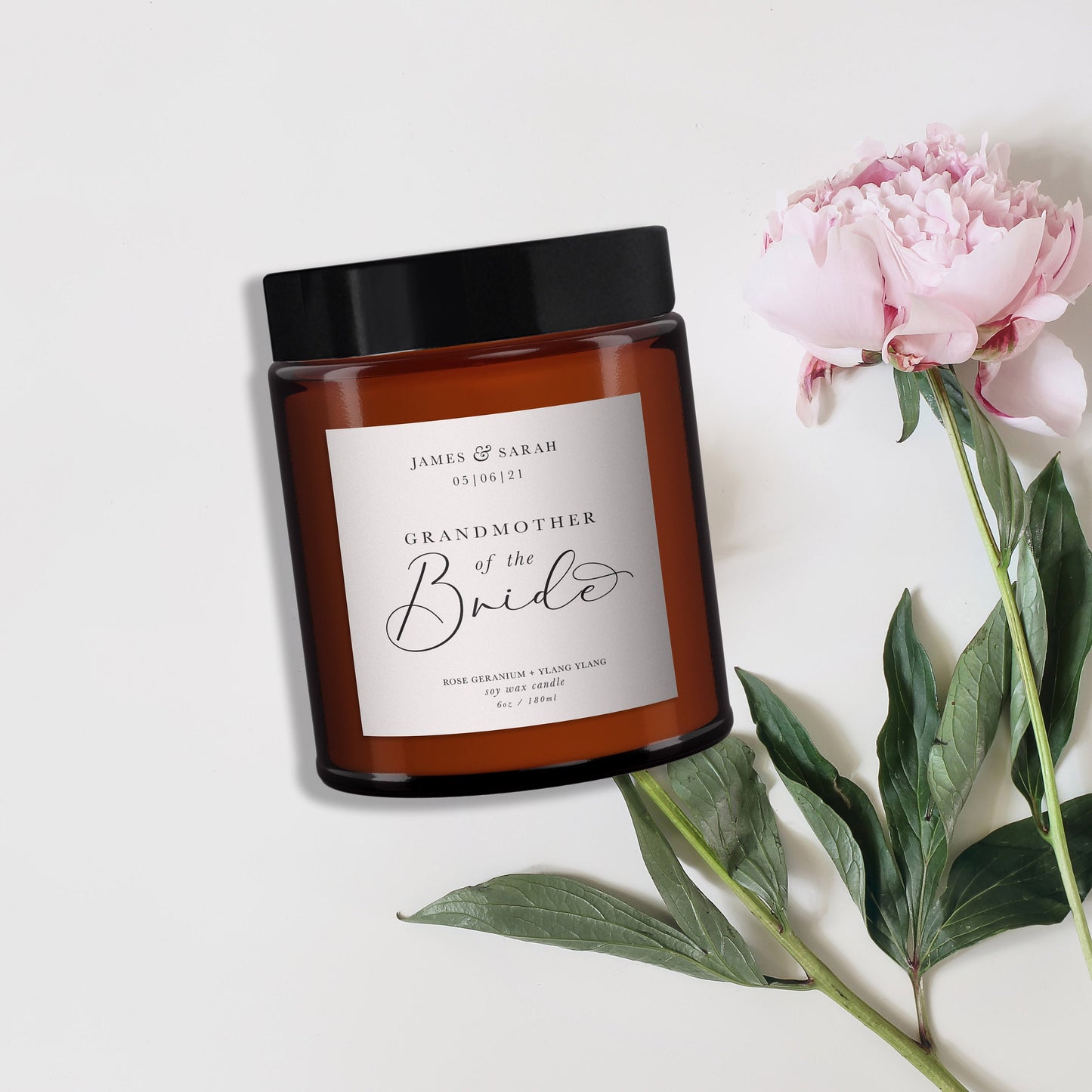 Grandmother of the Bride Personalised Candle Gift,Pure Essential Oil Candle,Grandmother of the Bride Gift,Gift for Grandparents of the Bride
