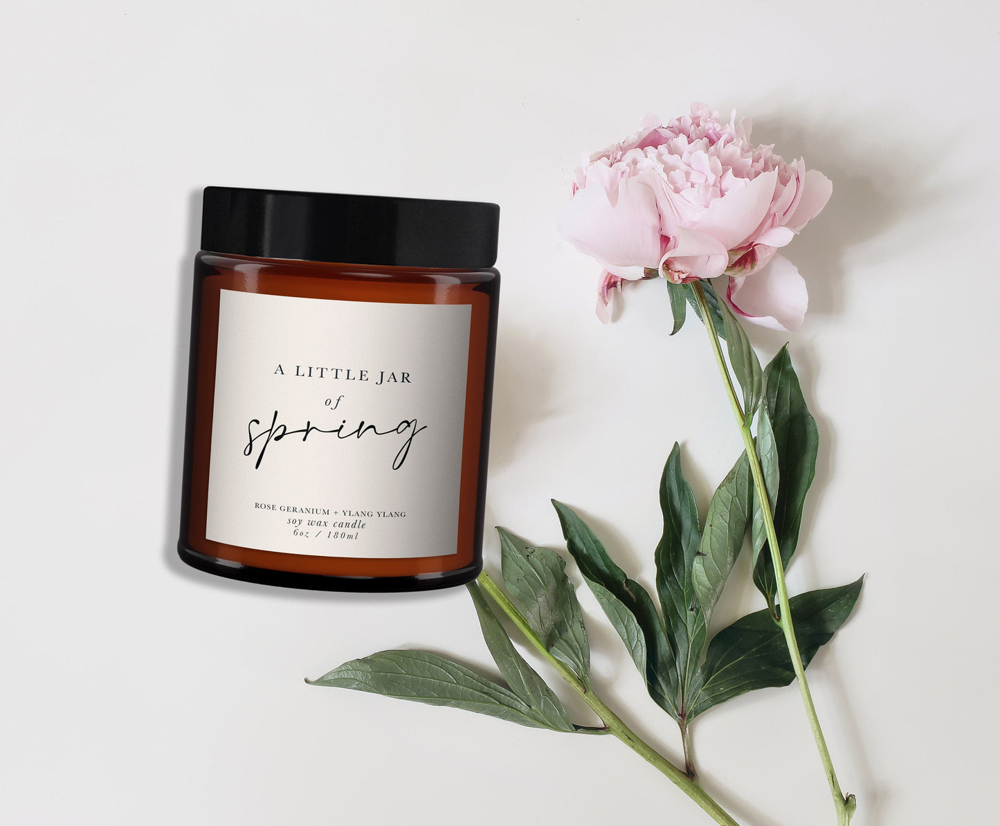 Spring Pure Essential Oil Aromatherapy Candles - Minimal Decor, Little Jar of Spring, Mood Boosting, Well-being Soy Wax Candle, Spring Gift