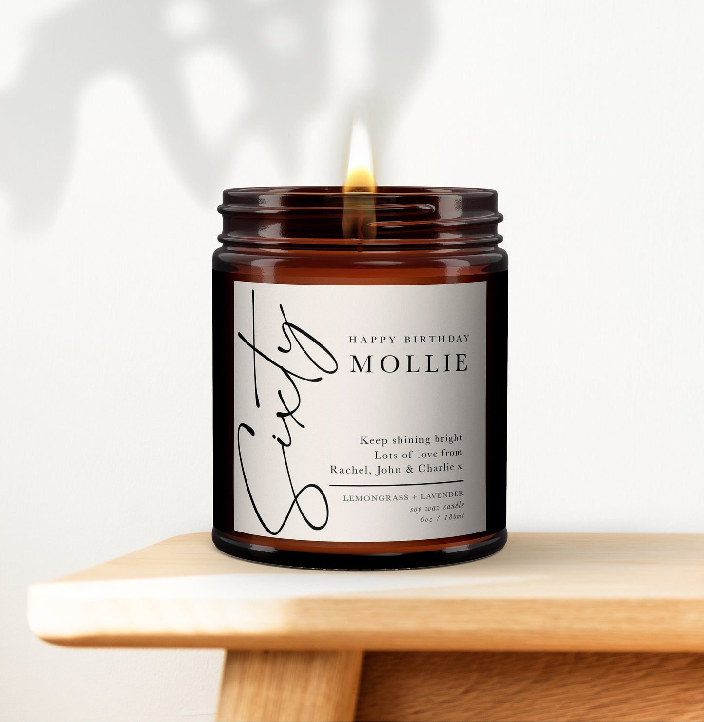 Any Year Birthday Personalised Aromatherapy Candle Gift, 18th, 25th, 30th, 40th, 50th, 60th, Birthday Gift for Friend, Birthday Gift for Her