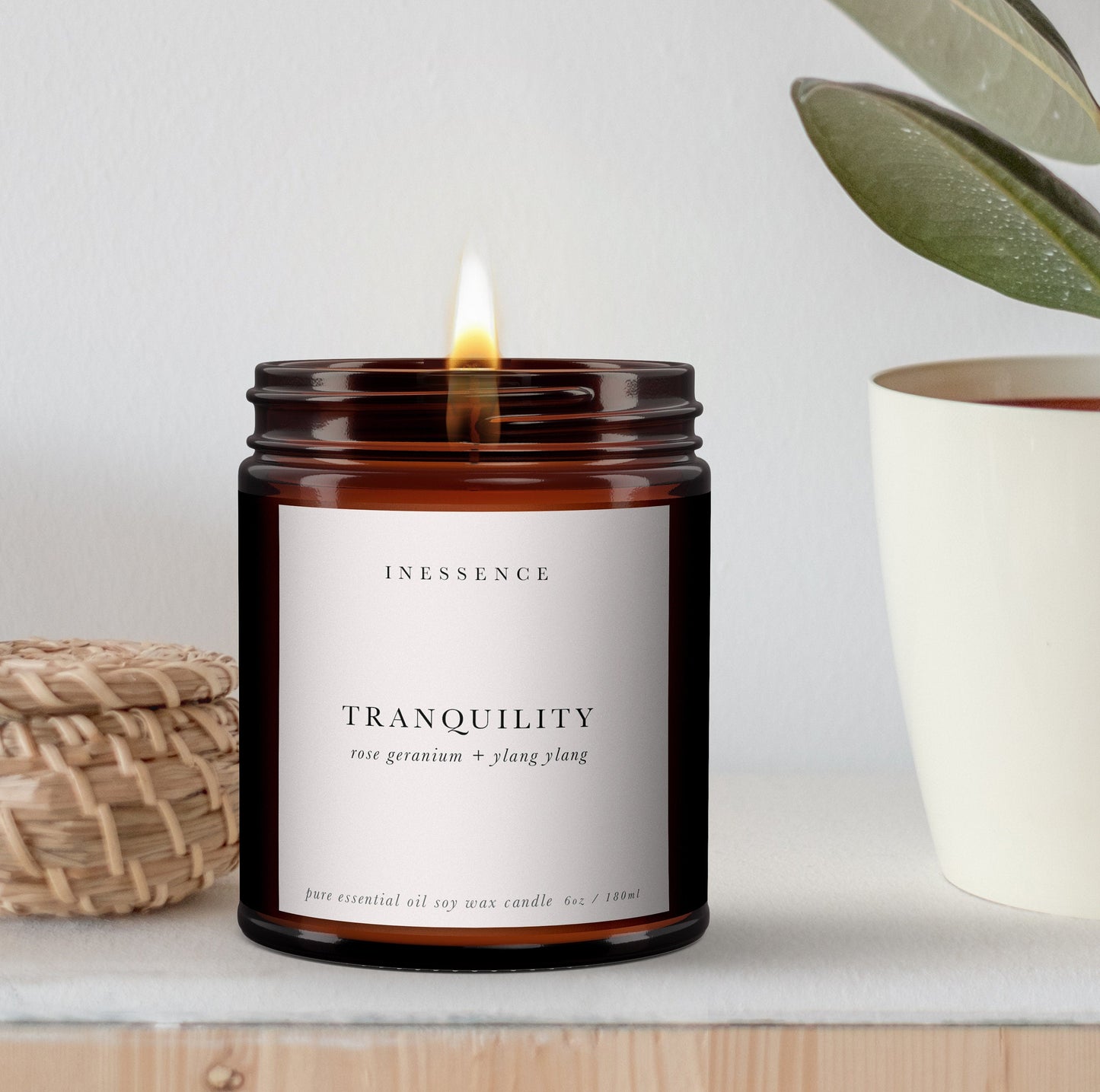 Rose Geranium, Ylang Ylang, Aromatherapy, Luxury Pure Essential Oil, Soy Wax Candle, Spa Scent, Soy wax candle, Non Toxic