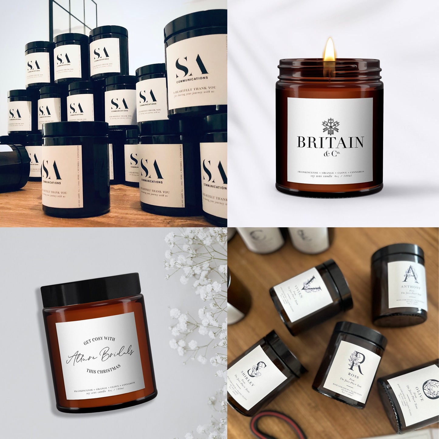 Custom Corporate Candle Gift,Client Gifts,Logo Candle,Personalised Candles,Client Christmas Gift,Bulk Promotional Gifts,Business Logo Candle