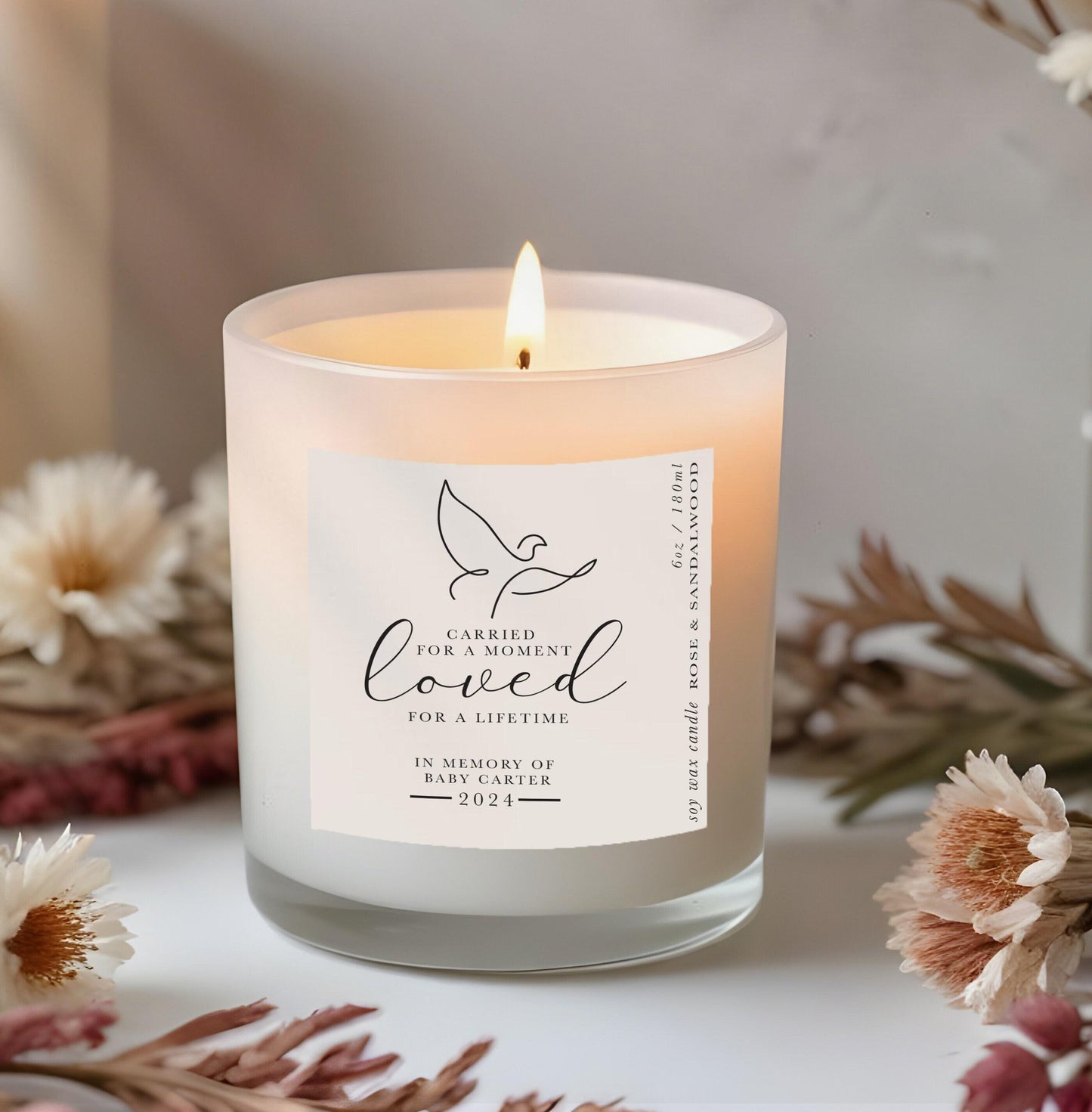 Miscarriage candle Baby rememrance candle