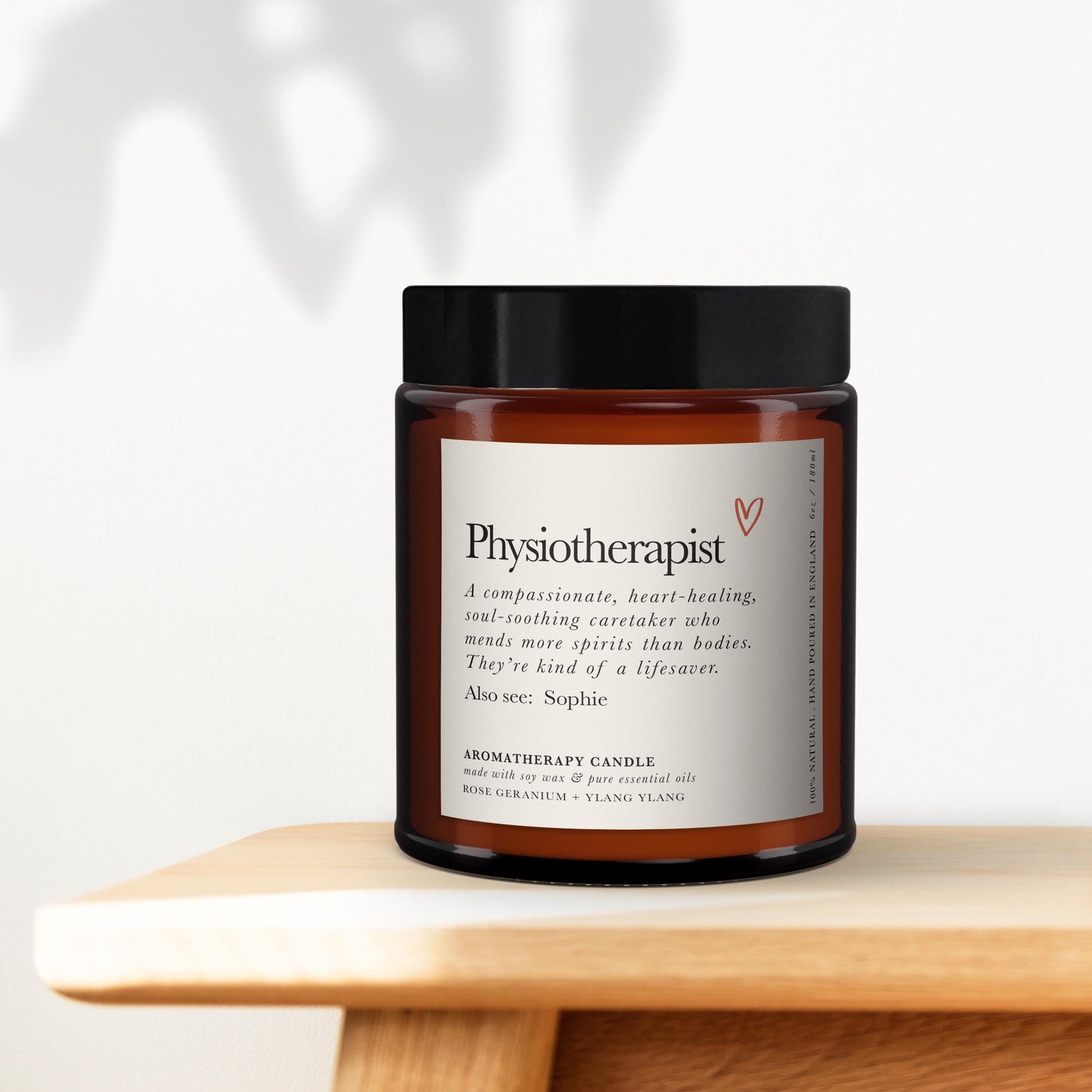 Gift for physiotherapist, Thank you gift for physio Dr or Nurse, Aromatherapy Candle, Birthday, Christmas Essential oil soy wax