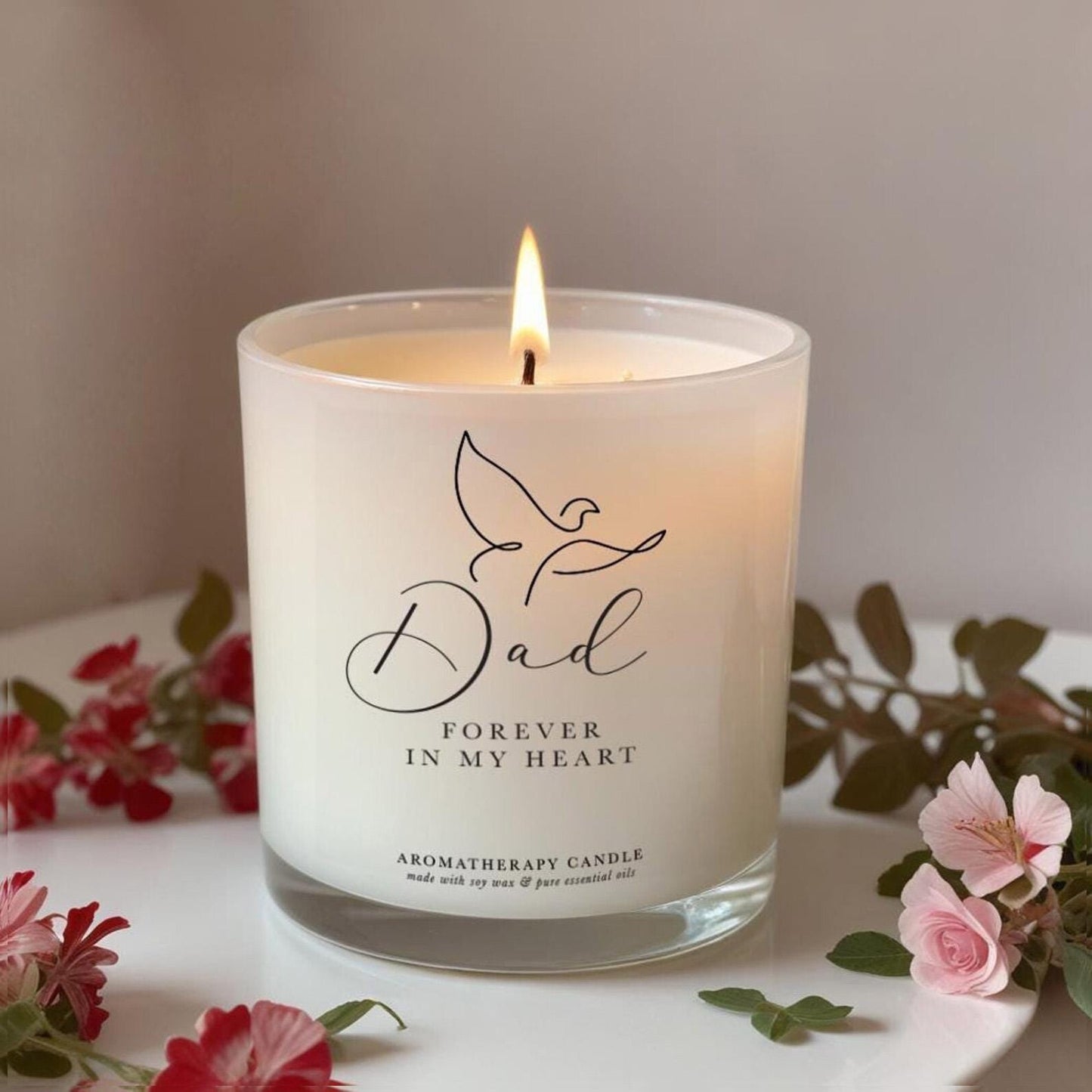 Dad remembrance Candle Gift, In memory candle, Christmas, Sympathy, Bereavement Gift Condolences, Essential oil soy wax candle, Fathers Day