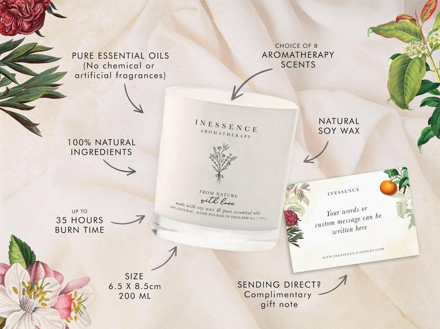 Aromatherapy Soy Wax Candle: Essential Oils, Calming Scents