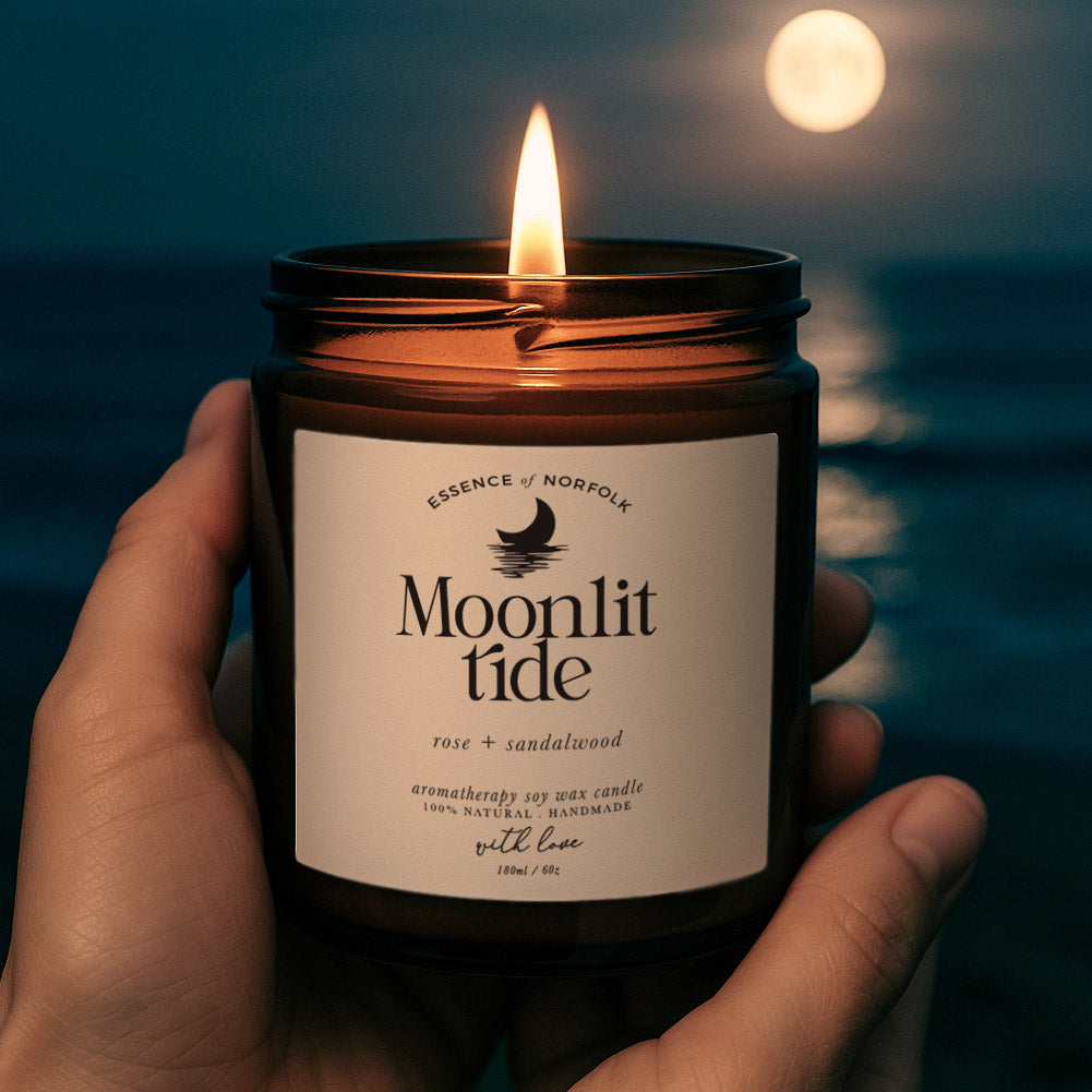 Moonlit Tide  - Rose & Sandalwood Soy Wax Candle