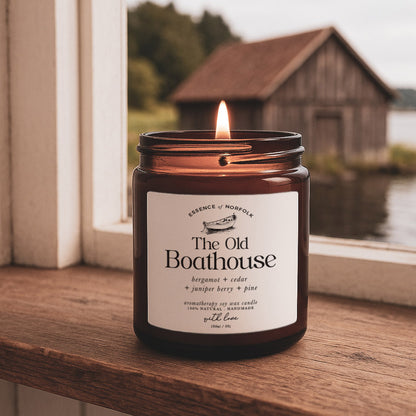 The Old Boathouse Bergamot, Cedar, Juniper Berry & Pine Soy Wax Candle