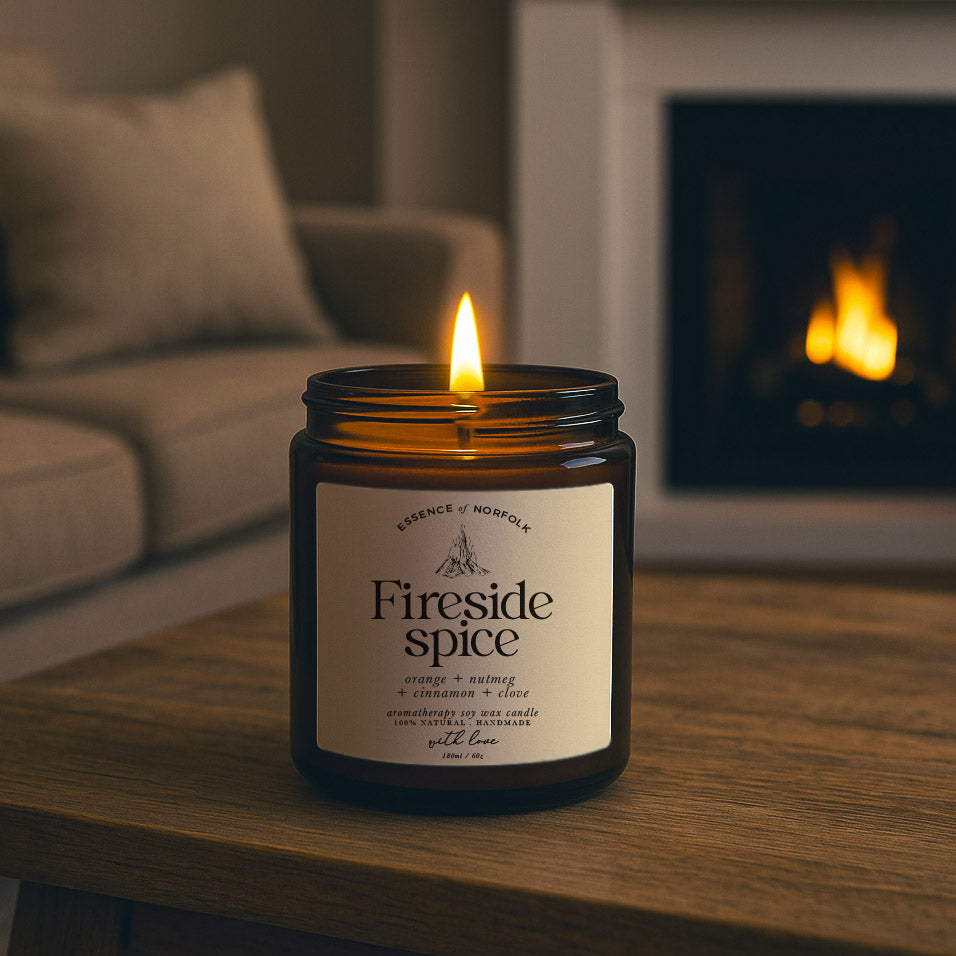 Fireside Spice Orange, Nutmeg, Cinnamon & Clove Soy Wax Candle