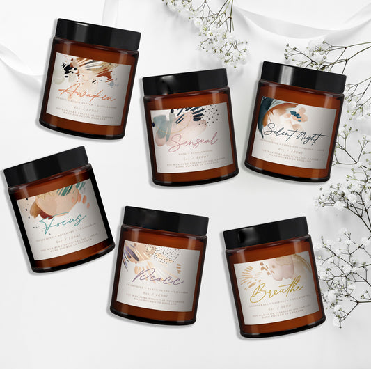 6 luxury pure essential oil candles,gift set,pure essential oil,gift set,anniversary gift, birthday gift, luxury gift, handmade, pamper gift