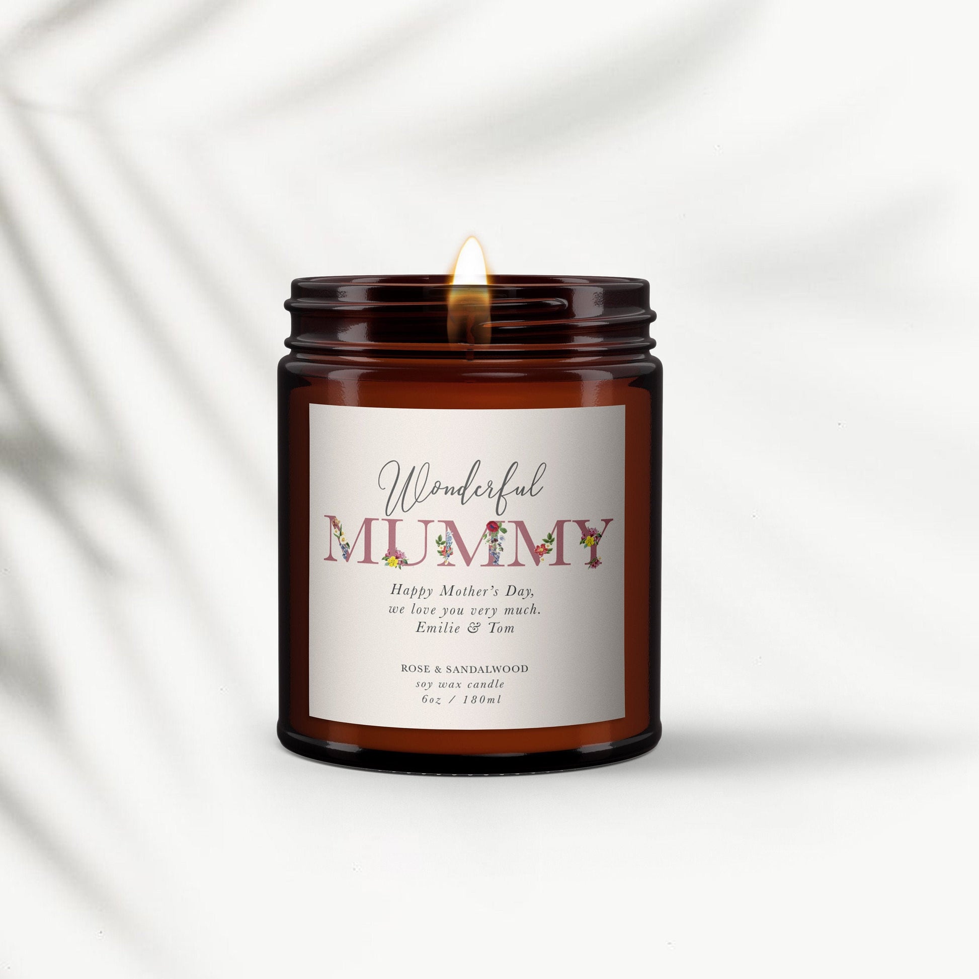 Wonderful Mummy Personalised Candle, Mummy Birthday gift, Pure essential oil soy wax candle, message candle, amazing mummy gift,gift for mum