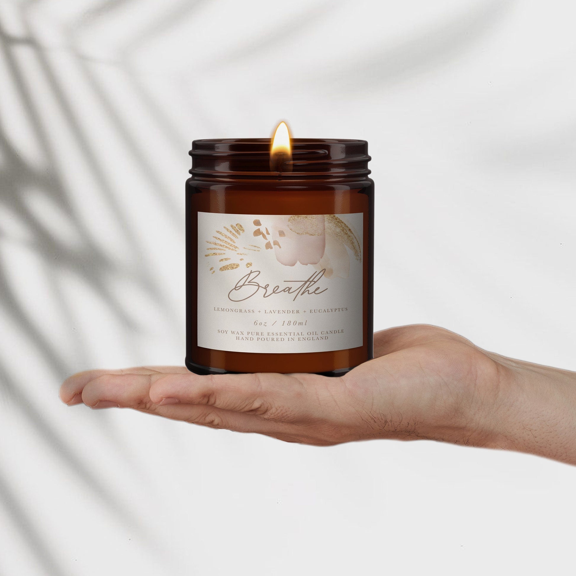 Lavender,Lemongrass,Eucalyptus,Luxury Pure Essential Oil Soy Wax Candle,immune boosting,pure essential oil candle,soy wax candle,non toxic