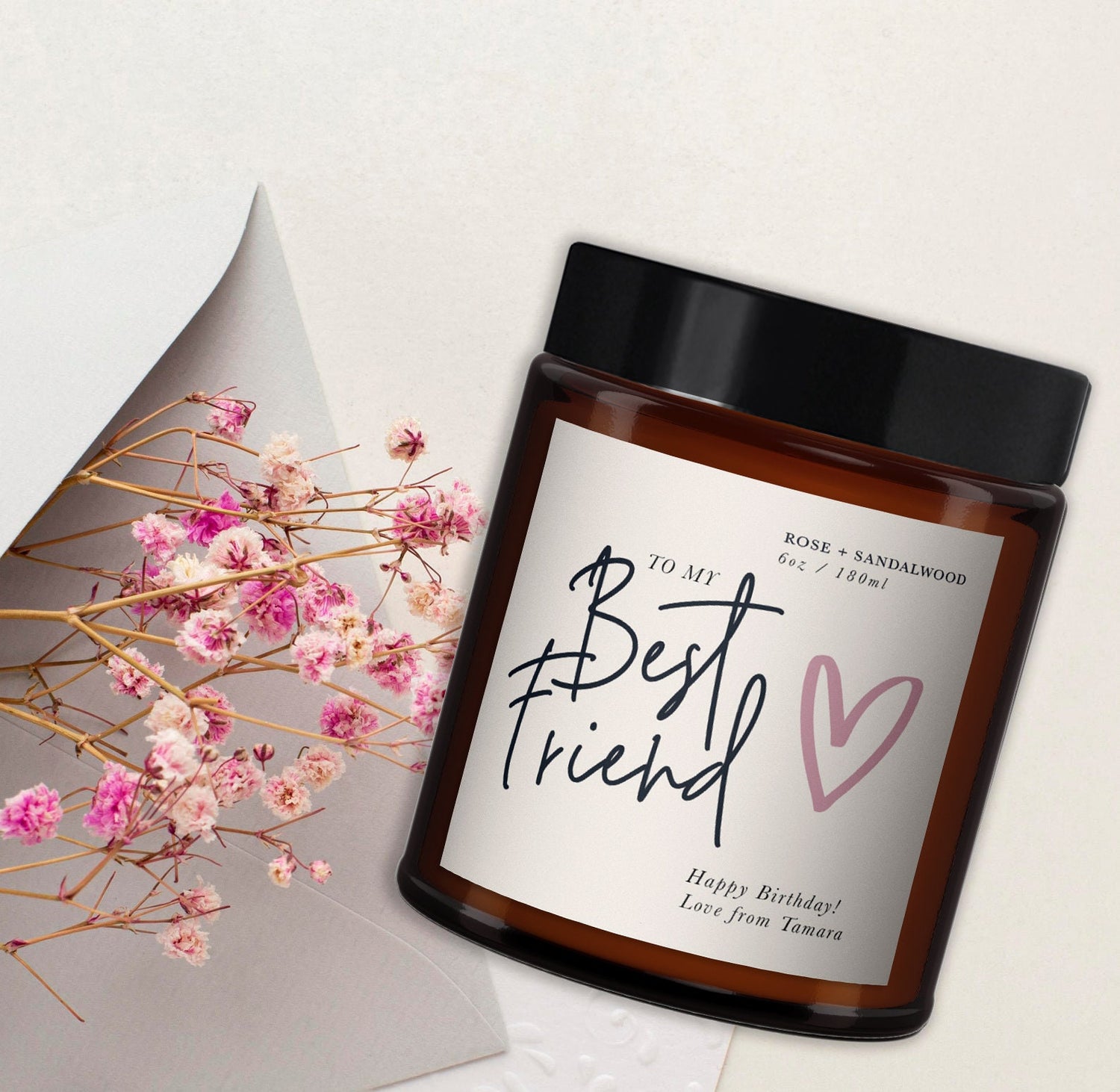 Beautiful Bestie Candle Gift, Aromatherapy Candle Gift, Pure Essential Oils, Birthday Gift for Friend, Birthday Gift for Her, Wellbeing
