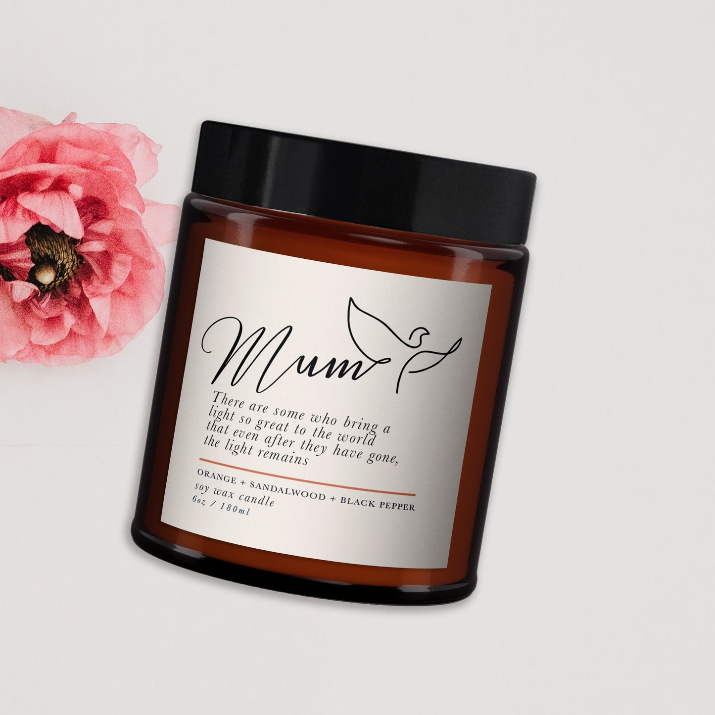 Mum Remembrance Candle, Sympathy, Bereavement, Condolences, Pure essential oil soy wax candle, Message candle, In memory of dad