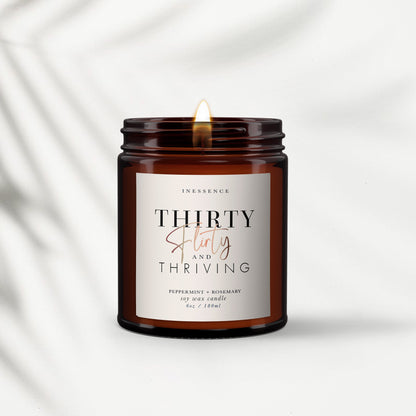 30th BirthdayAromatherapy Candle, Pure essential oils, Soy wax, All Natural, Keepsake Gift, Birthday Gift for Her, Gift for Friend