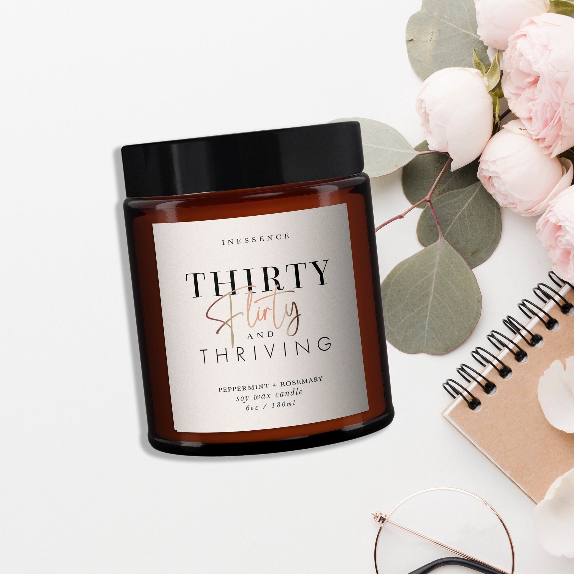 30th BirthdayAromatherapy Candle, Pure essential oils, Soy wax, All Natural, Keepsake Gift, Birthday Gift for Her, Gift for Friend