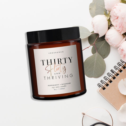 30th BirthdayAromatherapy Candle, Pure essential oils, Soy wax, All Natural, Keepsake Gift, Birthday Gift for Her, Gift for Friend