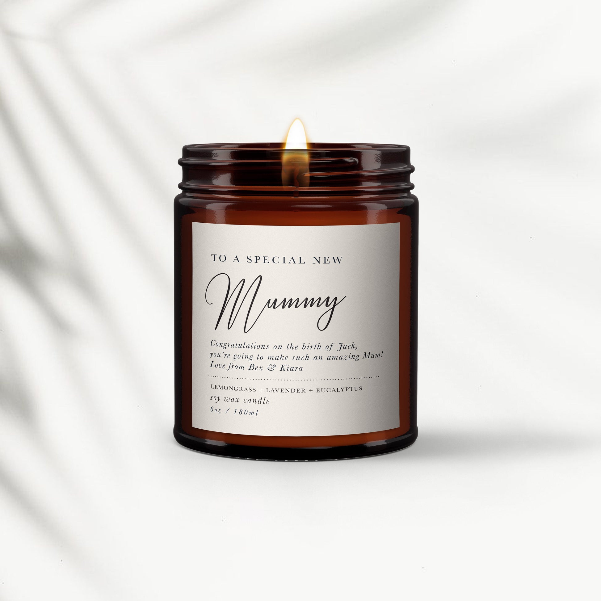 New Mummy personalised all natural candle, New Mum Gift, new baby gift, all natural, new mum gift candle, message candle, gift for new mum