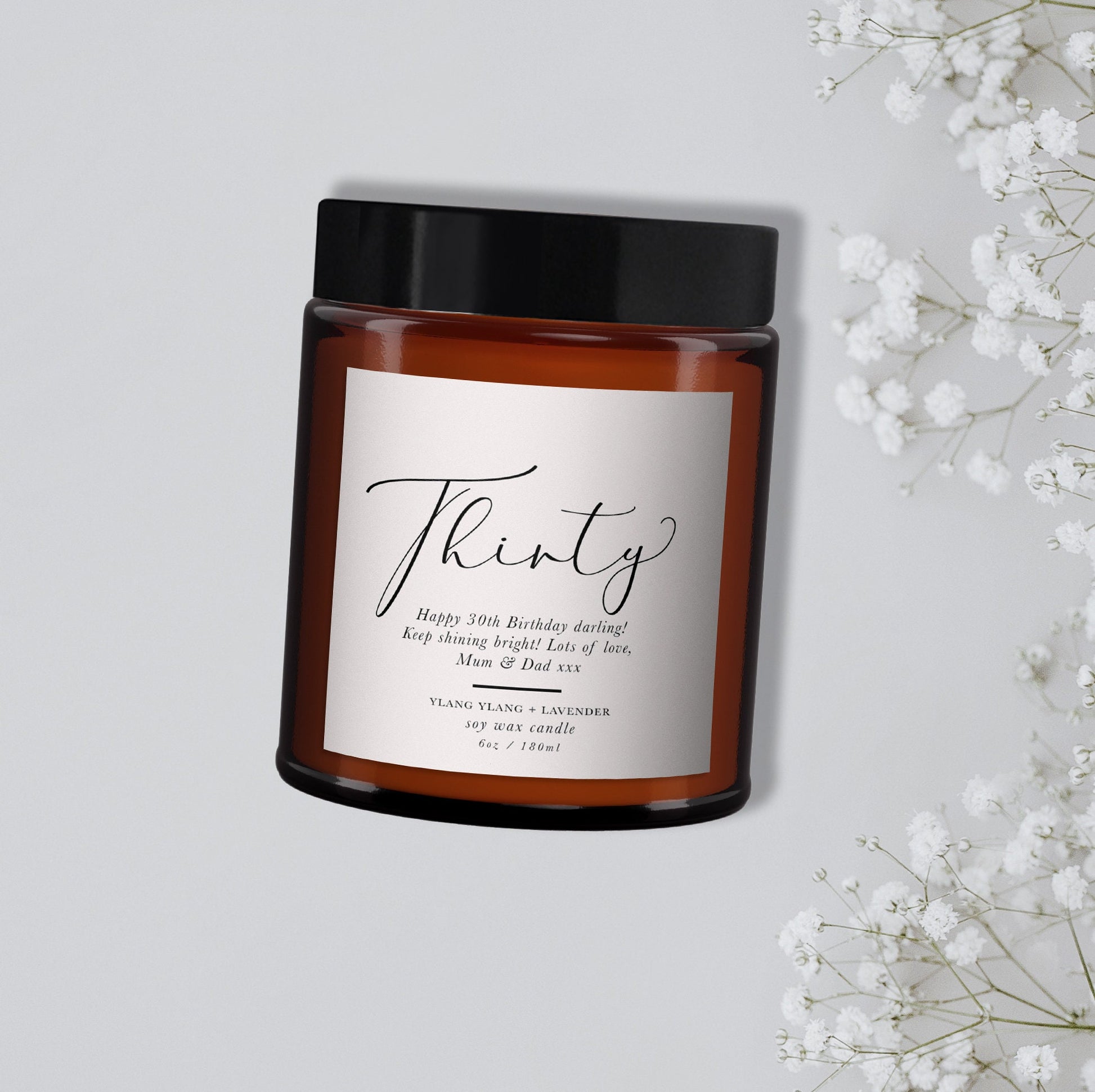 30th Birthday Gift, Aromatherapy Candle, Essential oils, Soy wax, Birthday Gift for Friend, Birthday Gift for Her, Natural, Wellbeing Gift