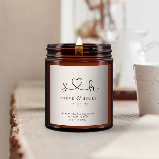 Personalised Wedding Candle, Wedding favours, Custom Favours, All Natural Pure Essential Oil, scented candles, Table settings, Wedding gifts