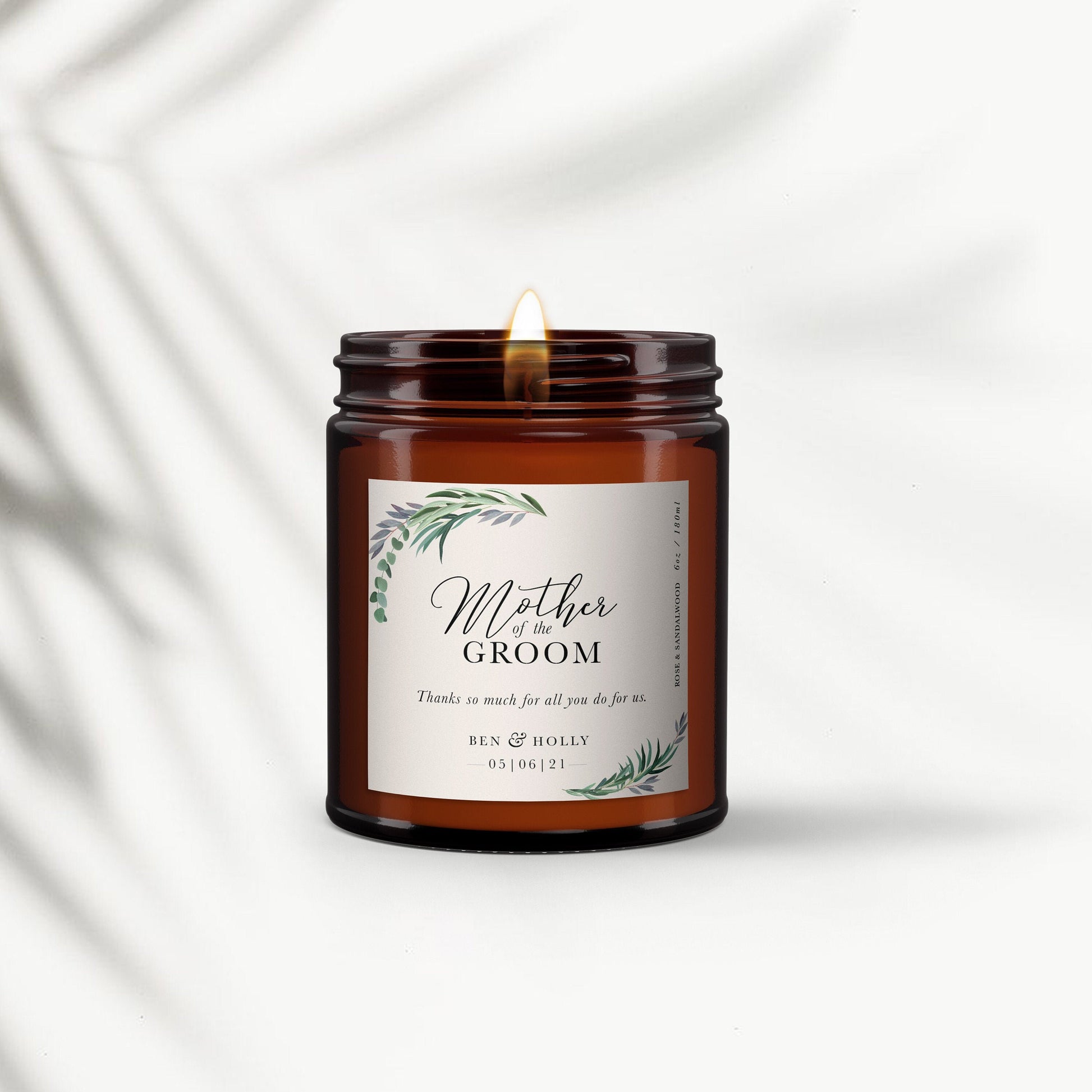 Mother of the Groom Personalised Candle, Pure Essential Oil Candle, Mother of the Groom Gift, Gift for Mother of the Groom