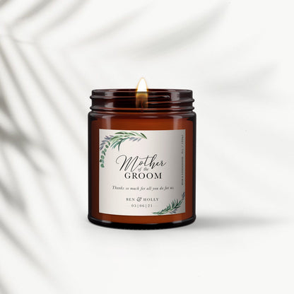 Mother of the Groom Personalised Candle, Pure Essential Oil Candle, Mother of the Groom Gift, Gift for Mother of the Groom