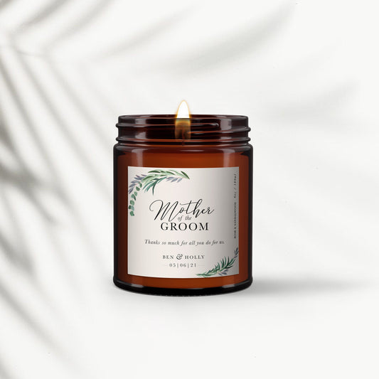 Mother of the Groom Personalised Candle, Pure Essential Oil Candle, Mother of the Groom Gift, Gift for Mother of the Groom