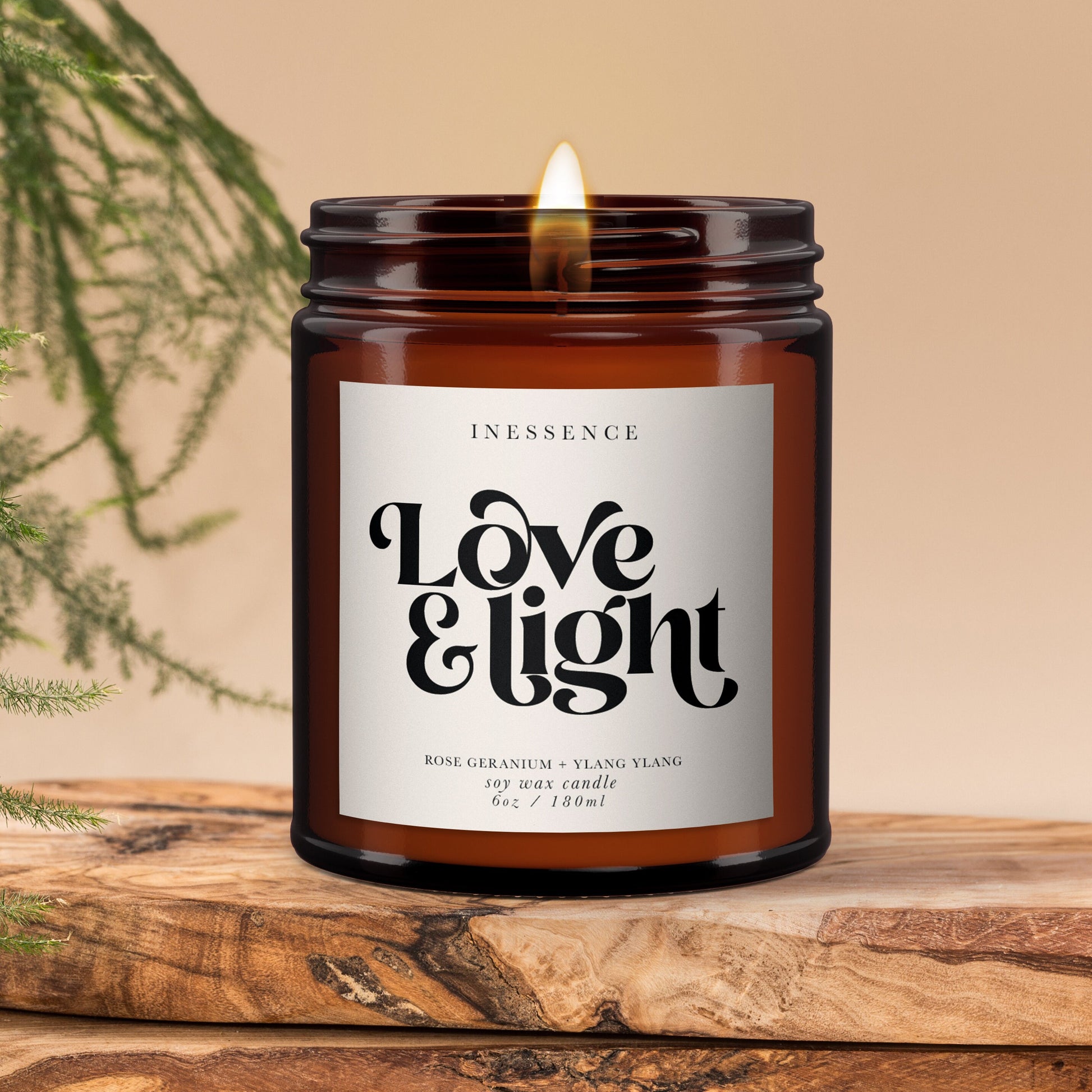Love & Light all natural aromatherapy candle, thoughtful gift, send love, thinking of you gift, send love