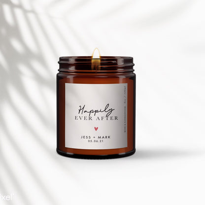 Personalized Wedding Candle Favors: Essential Oil Soy Wax Candle