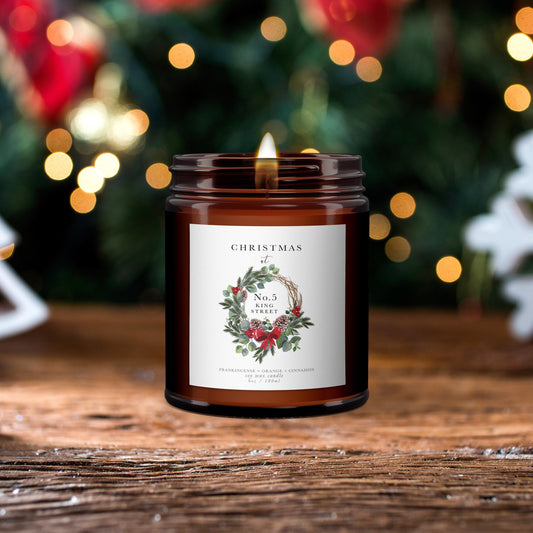 Personalised Home Christmas Candle, Aromatherapy Candle,Christmas Present for Family,Christmas candle gift