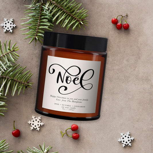 Personalised Christmas Noel Aromatherapy Candle, Christmas Present for Mum, Sister, Friend, Auntie, Cousin,Colleague,Boss