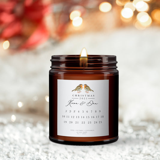 Advent Calendar Christmas Candle, Personalised Couples Candle, Aromatherapy Candle,Advent Calendar Candle, Personalised, Christmas Gift