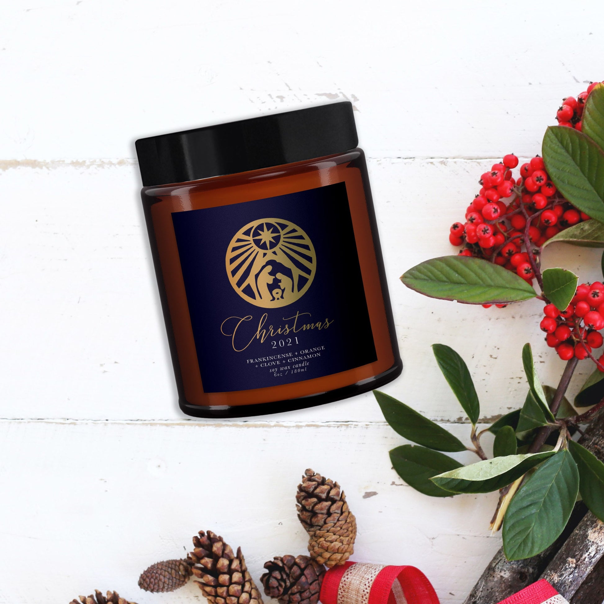 Nativity Christmas Aromatherapy Candle, Christmas Candle
