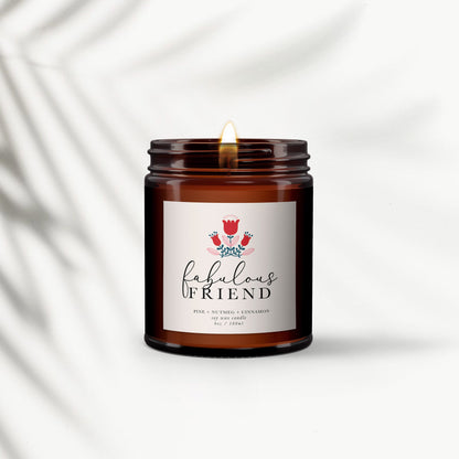 Fabulous Friend Christmas Candle Gift, Aromatherapy Candle, Christmas Present for friend, Christmas candle gift