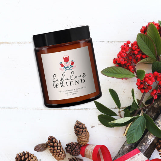 Fabulous Friend Christmas Candle Gift, Aromatherapy Candle, Christmas Present for friend, Christmas candle gift