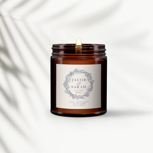 Valentine candle gift, Personalised Anniversary, Valentines, Candle Gift, Special date gift, Gift for her, Anniversary, Birthday