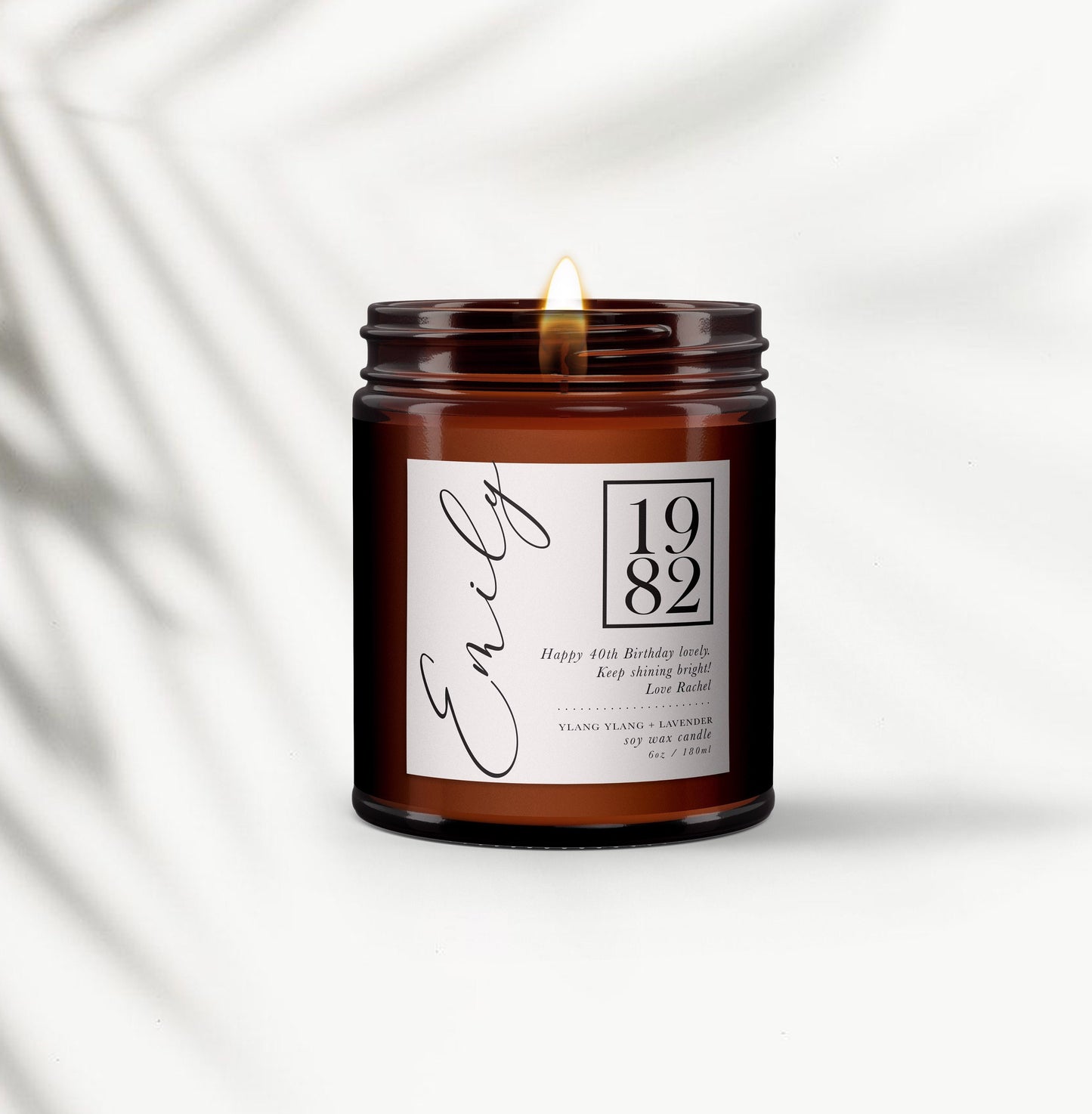 Any Year Birthday Personalised Aromatherapy Candle Gift, 18th, 25th, 30th, 40th, 50th, 60th, Birthday Gift for Friend, Birthday Gift for Her