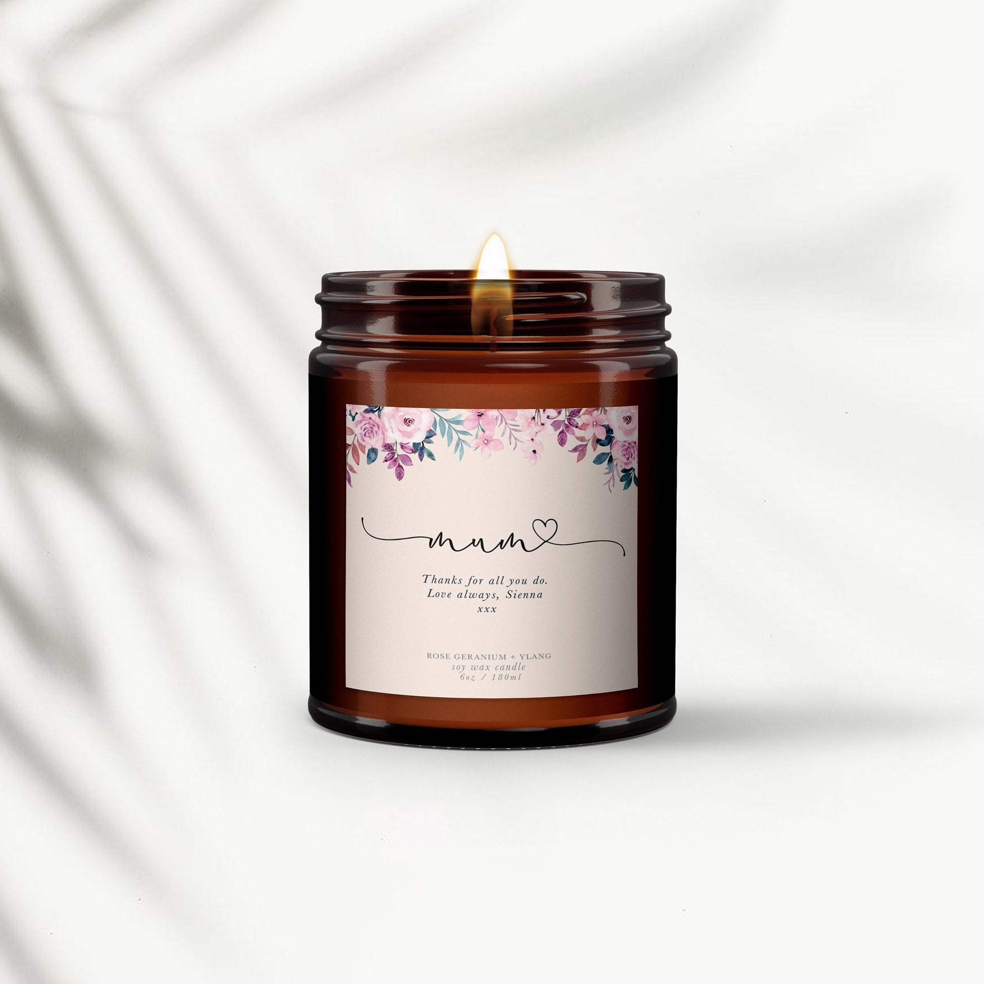 MUM Personalised Aromatherapy Candle Gift,Gift for Mum,Mother's Day present,Mum Birthday Gift,Pure essential oil soy wax candle,Gift for her