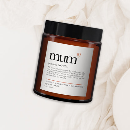Mum Meaning Aromatherapy Candle Gift, Gift for Mum, Mother's Day present, Mum Birthday Gift, Pure essential oil soy wax candle, Gift for her